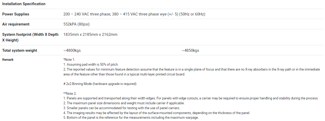 3- ข้อมูลจำเพาะของระบบเอ็กซเรย์ตรวจสอบสิ่งปลอมปน 3 มิติขั้นสูง v810i s3