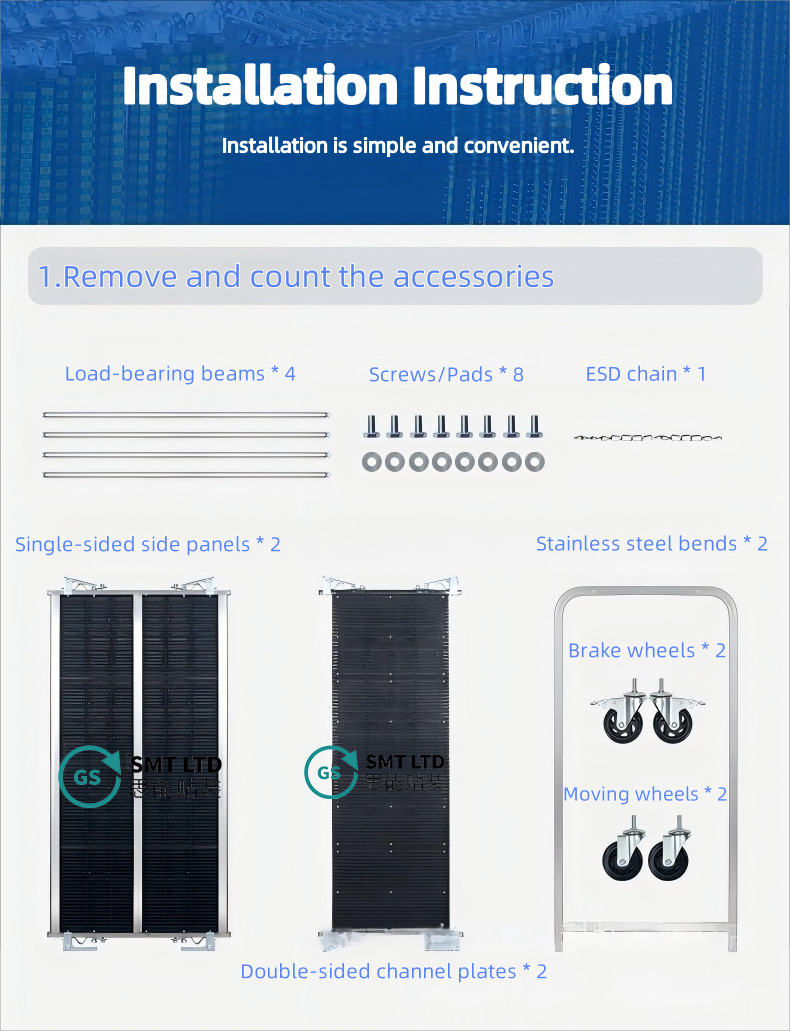 upute za instalaciju kolica za pohranu esd PCB-1