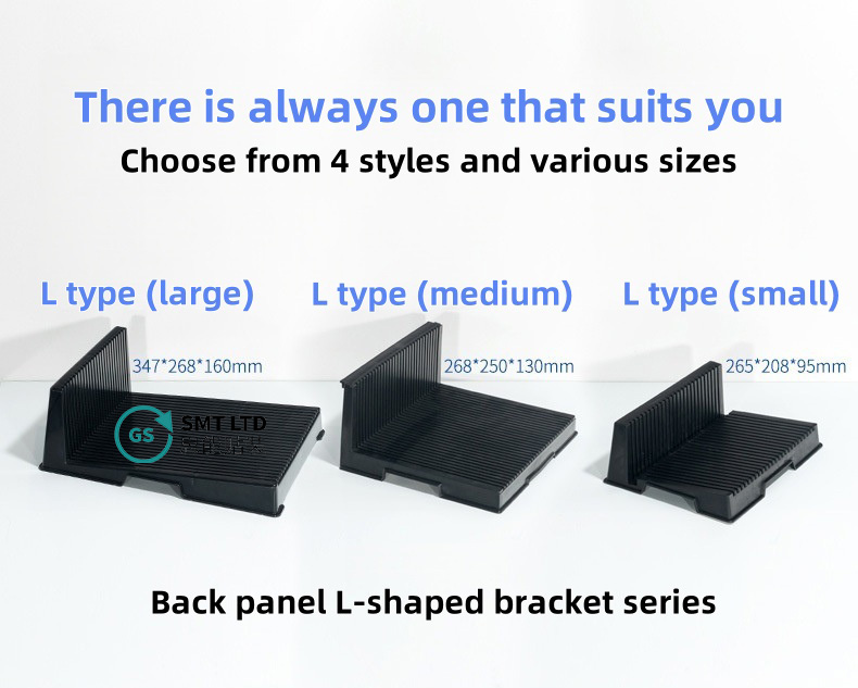 ถาด PCB ชั้นวาง ESD ชั้นเก็บของแบบหมุนเวียนด้านหลังซีรีส์ L-Type