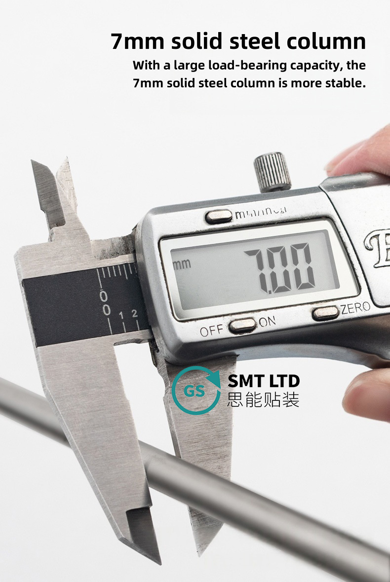 smt esd haspelopslagrek trolleywagen 7 mm massief stalen kolom